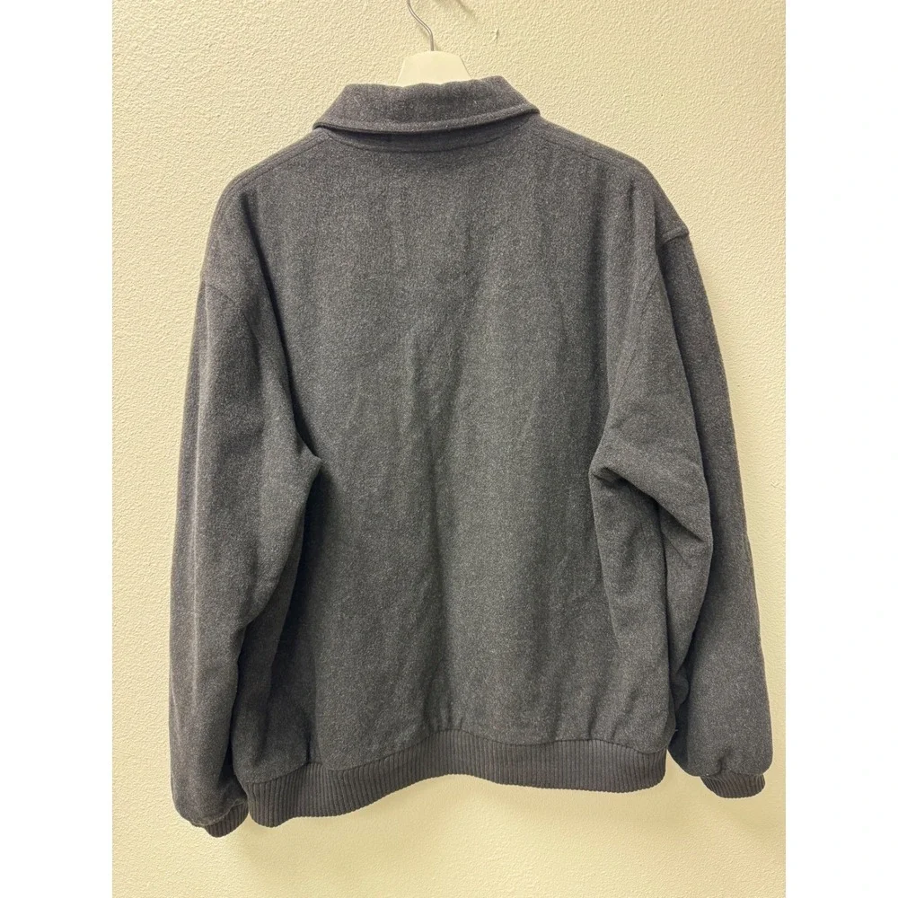 Jos A Bank Mens Wool Blend Jacket Small Gray Coat Bomber Style